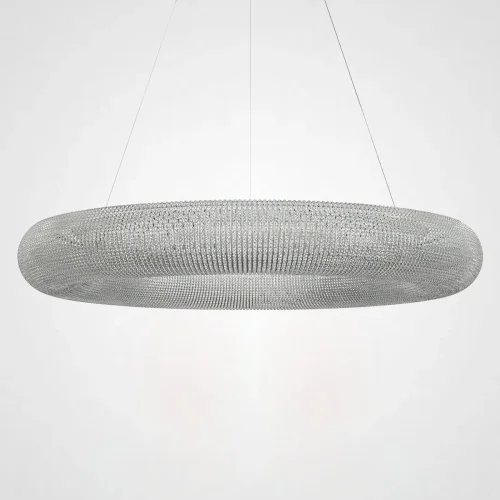 Светильник подвесной Crystal Halo D180 Silver 220833-23 ImperiumLoft прозрачный на 30 ламп, основание серебряное в стиле современный американский 