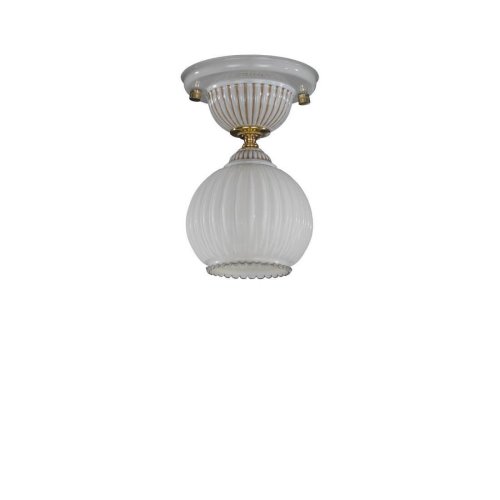 Светильник потолочный PL 9670/1 Reccagni Angelo белый 1 лампа, основание белое в стиле классический 