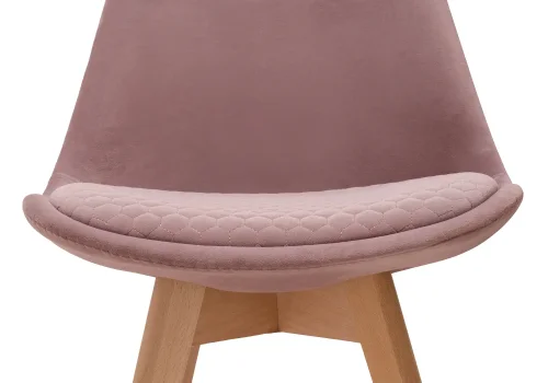 Деревянный стул Bonuss light purple / wood 15322 Woodville, фиолетовый/велюр, ножки/массив бука/натуральный, размеры - ****500*560 фото 7