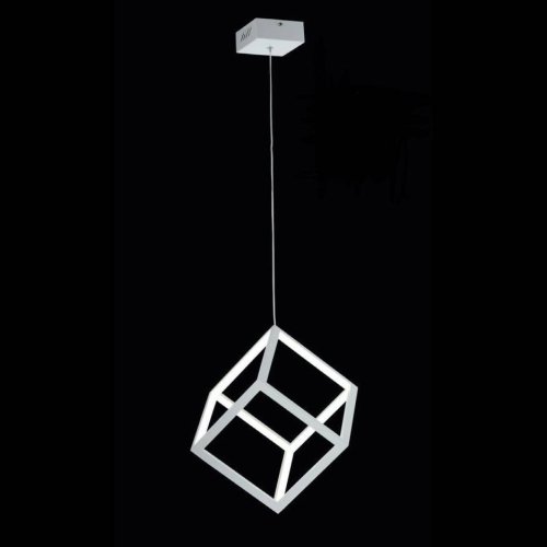 Светильник подвесной LED Куб CL719200 Citilux белый 1 лампа, основание белое в стиле хай-тек современный куб фото 2