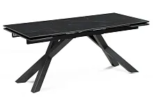 Керамический стол Хеме 180(240)х90х77 shakespeare black / черный 588052 Woodville столешница чёрная из керамика