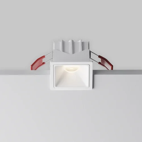 Светильник точечный LED Alfa LED DL043-01-10W4K-SQ-W-1 Maytoni белый на 1 лампу, основание белое в стиле современный хай-тек квадратный фото 8