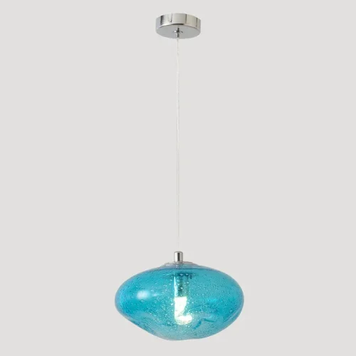 Светильник подвесной FORMLESS SP1 BLUE Crystal Lux голубой на 1 лампу, основание хром в стиле современный выдувное фото 5 Светильник подвесной FORMLESS SP1 BLUE Crystal Lux голубой на 1 лампу, основание хром в стиле современный выдувное фото 5