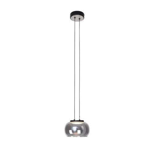 Светильник подвесной LED Trendig 4376-1P Favourite серый чёрный на 1 лампу, основание чёрное в стиле современный 