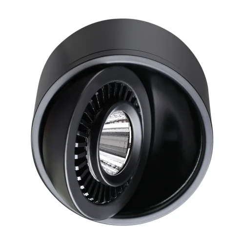 Светильник накладной LED Gesso 358812 Novotech чёрный 1 лампа, основание чёрное в стиле современный круглый фото 4