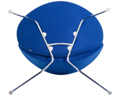 Кресло дизайнерское 72-LMO EMILY, цвет сиденья синий (AF6), цвет основания хромированная сталь Dobrin, синий/винил, ножки/металл/хром, размеры - ****810*780 фото 7
