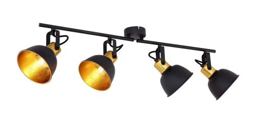 Спот с 4 лампами Fillo 54655-4 Globo чёрный E14 в стиле современный лофт 