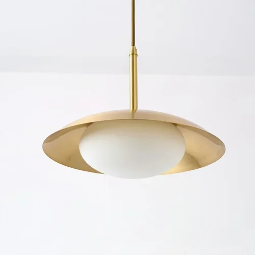 Светильник подвесной VITABY L1 141142-26 ImperiumLoft белый на 1 лампу, основание латунь в стиле скандинавский фото 3 Светильник подвесной VITABY L1 141142-26 ImperiumLoft белый на 1 лампу, основание латунь в стиле скандинавский фото 3