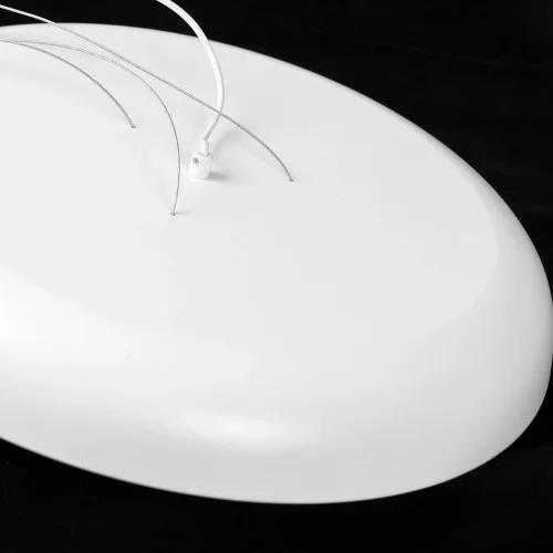 Светильник подвесной LED Crook LSP-7361 Lussole белый на 1 лампу, основание белое в стиле хай-тек современный фото 4