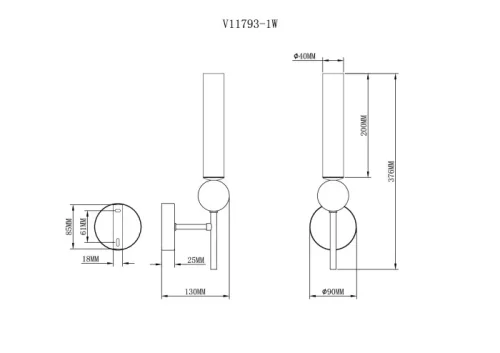 Бра Illis V11793-1W Moderli белый на 1 лампу, основание зелёное чёрное в стиле современный арт-деко фото 3