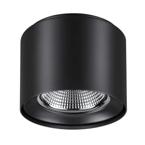 Светильник накладной LED Recte 358475 Novotech чёрный на 1 лампу, основание чёрное в стиле хай-тек современный круглый