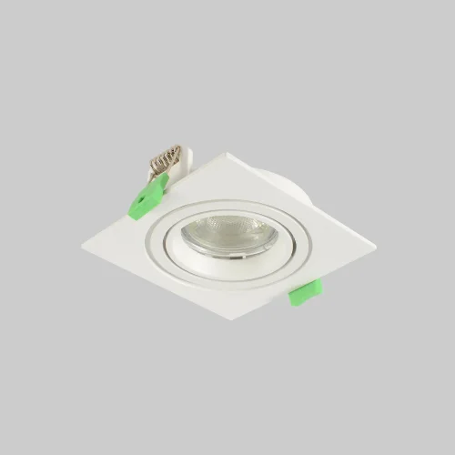 Светильник точечный CLT 002C1 WH V2 Crystal Lux белый на 1 лампу, основание белое в стиле современный квадратный фото 2