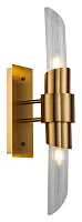 Бра 0773WL-2AB Milosh Tendence прозрачный 2 лампы, основание бронзовое в стиле арт-деко американский 