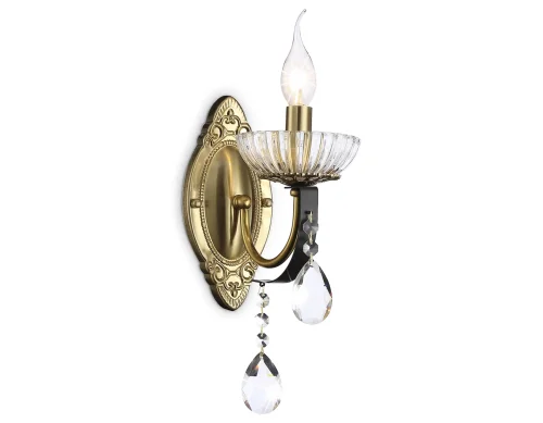 Бра TR4954 Ambrella light без плафона на 1 лампа, основание золотое чёрное в стиле классический 