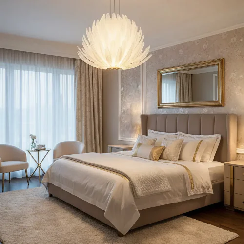 Люстра подвесная LED Deltoro CL327170 Citilux прозрачная на 1 лампу, основание золотое в стиле современный флористика арт-деко фото 9