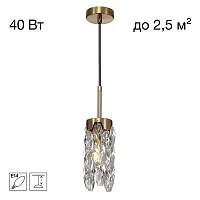 Светильник подвесной Ronin CL326011 Citilux прозрачный на 1 лампу, основание бронзовое в стиле классический современный 