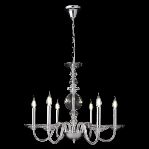 Люстра подвесная ARABESQUE SP6 CHROME Crystal Lux без плафона на 6 ламп, основание хром в стиле классический фото 2
