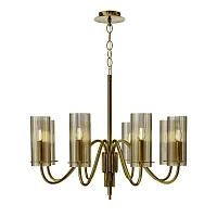 Люстра подвесная Santori SL2005.303.08 ST-Luce янтарная на 8 ламп, основание латунь в стиле классический 
