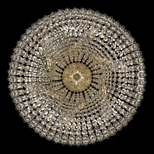 Люстра потолочная хрустальная 19041/70IV G Bohemia Ivele Crystal прозрачная на 12 ламп, основание золотое в стиле классический sp фото 2