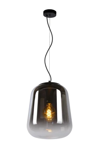 Светильник подвесной Glorio 25402/32/65 Lucide чёрный серый 1 лампа, основание чёрное в стиле современный 