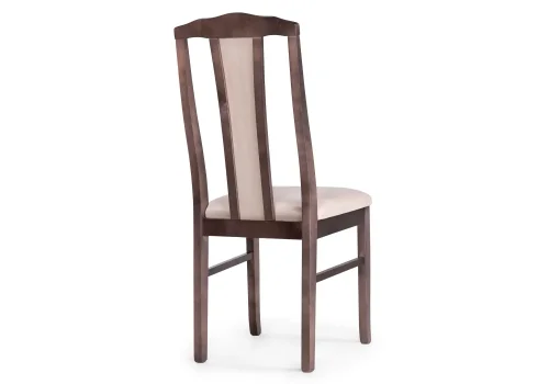 Деревянный стул Гроджин бежевый / орех 528934 Woodville, бежевый/велюр, ножки/массив березы дерево/орех, размеры - ****420*500 фото 4