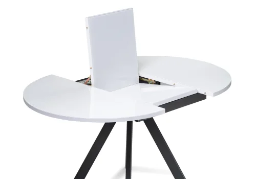 Стеклянный стол Трейси 110(150)х100х77 белый / черный 516562 Woodville столешница белая из стекло фото 5