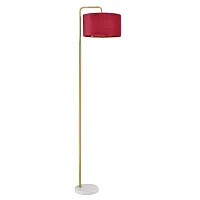 Торшер Velveta 8073/1F Lumion бордовый красный на 1 лампу, основание золотое белое в стиле классический 