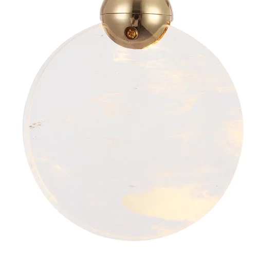 Светильник подвесной LED CIELO SP3W LED GOLD Crystal Lux прозрачный 1 лампа, основание золотое в стиле современный  фото 5