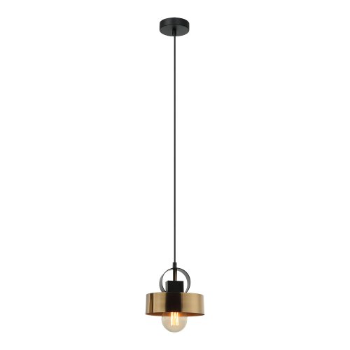 Светильник подвесной Gilpin LSP-8567 Lussole бронзовый 1 лампа, основание чёрное в стиле модерн 