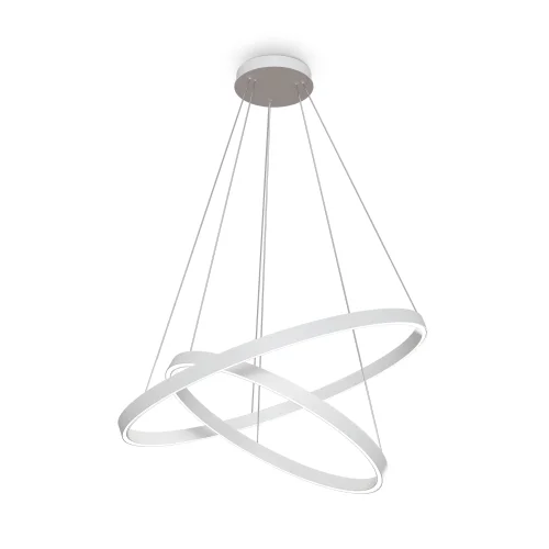 Люстра подвесная LED Rim MOD058PL-L74WK Maytoni белая на 1 лампа, основание белое в стиле современный хай-тек минимализм кольца