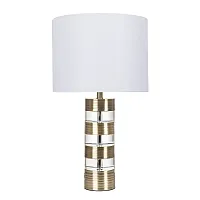 Настольная лампа Maia A5057LT-1AB Arte Lamp белая 1 лампа, основание прозрачное античное бронза хрусталь металл в стиле модерн 