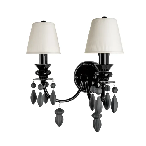 Бра Грейс / Grace 10203/2W Black LOFT IT белый на 2 лампы, основание чёрное в стиле современный эклектика арт-деко фото 3 Бра Грейс / Grace 10203/2W Black LOFT IT белый на 2 лампы, основание чёрное в стиле современный эклектика арт-деко фото 3