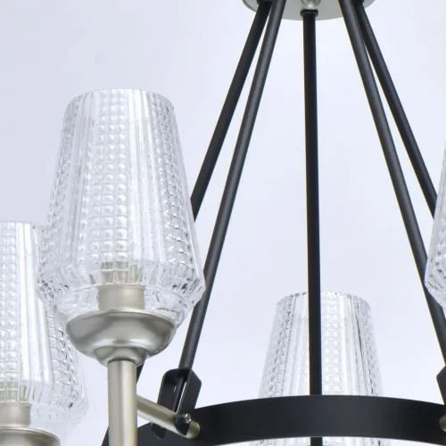Люстра подвесная Альгеро 285011305 MW-Light прозрачная на 5 ламп, основание серебряное в стиле классический  фото 9