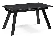 Керамический стол Соммерс 140(180)х80х75 черный мрамор / черный 588060 Woodville столешница чёрная из керамика