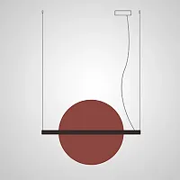 Светильник подвесной LIBERTY L76 Red 208566-23 ImperiumLoft красный на 1 лампу, основание чёрное в стиле современный 