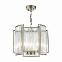 Люстра подвесная Cosenza SL1234.103.03 ST-Luce прозрачная на 3 лампы, основание никель в стиле американский современный 