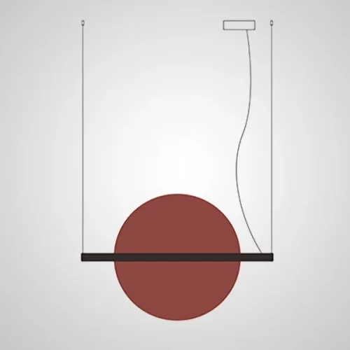 Светильник подвесной LIBERTY L110 Red 208567-23 ImperiumLoft красный на 1 лампу, основание чёрное в стиле современный фото 13