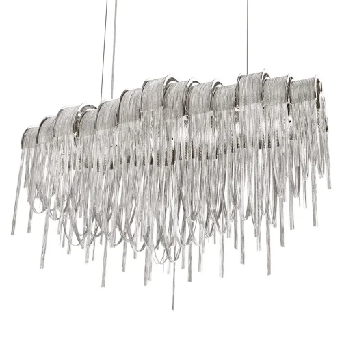 Люстра подвесная Volver 10404/720L SN LOFT IT никель на 5 ламп, основание никель в стиле арт-деко цепочки фото 7