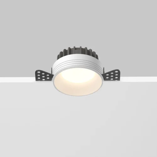 Светильник точечный LED Okno DL055-8W3-4-6K-TRS-W Maytoni белый на 1 лампу, основание белое в стиле хай-тек современный круглый для затирки фото 3
