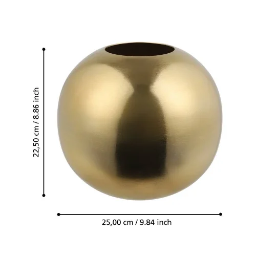 Ваза декоративная Abucay 421048 Eglo, цвет - латунь матовая / матовая латунь, материал - алюминий, купить с доставкой по Москве и России. фото 2