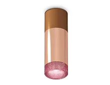 Светильник накладной Techno spot XS6326061 Ambrella light коричневый золотой 1 лампа, основание коричневое в стиле современный круглый