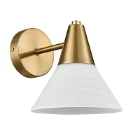 Бра Corne 8113/1W Lumion прозрачный на 1 лампу, основание латунь в стиле современный 