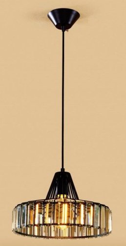 Светильник подвесной лофт Эдисон CL450212 Citilux прозрачный чёрный 1 лампа, основание чёрное в стиле лофт 