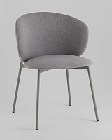 Стул Блейз велюр серый, каркас серый УТ000039825 Stool Group, серый/букле, ножки/металл/чёрный, размеры - *****