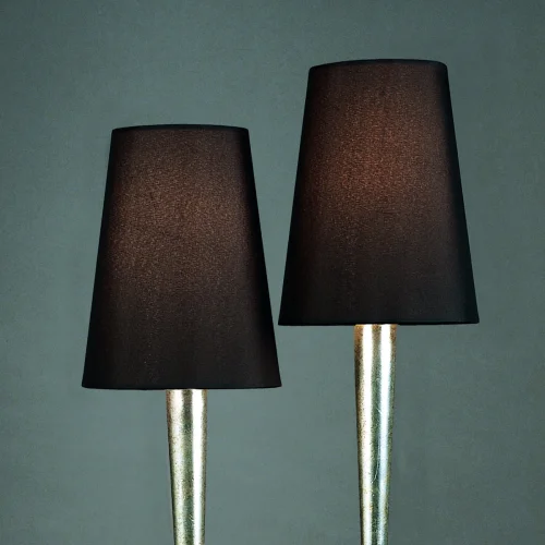 Настольная лампа PAOLA PAN PLATA 3536 Mantra коричневая 2 лампы, основание серебряное металл в стиле современный  фото 5