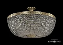 Люстра потолочная хрустальная 19151/80IV G Bohemia Ivele Crystal прозрачная на 16 ламп, основание золотое в стиле классика sp