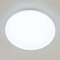 Светильник потолочный LED с пультом Симпла CL714480G Citilux белый 1 лампа, основание хром белое в стиле современный хай-тек с пультом
