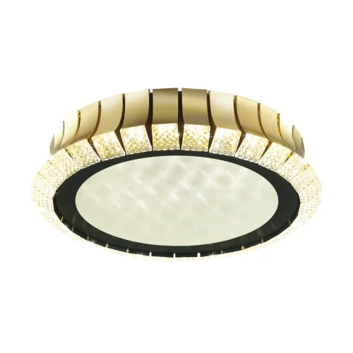 Люстра потолочная LED Asturo 4994/75L Odeon Light белая на 1 лампа, основание золотое в стиле арт-деко  фото 3