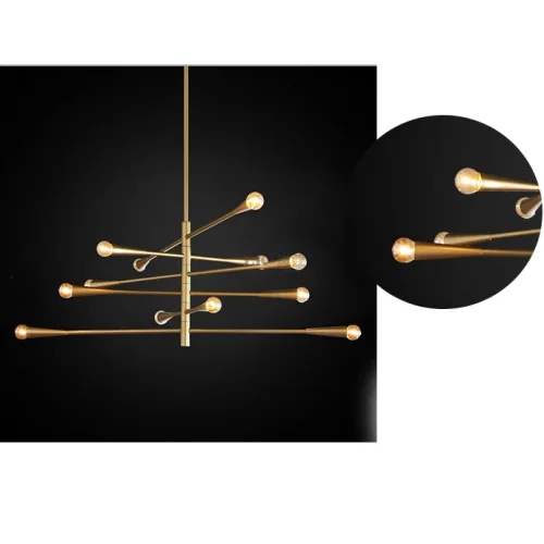 Люстра потолочная ESCAPE 193439-23 ImperiumLoft латунь на 12 ламп, основание латунь в стиле современный фото 3 Люстра потолочная ESCAPE 193439-23 ImperiumLoft латунь на 12 ламп, основание латунь в стиле современный фото 3
