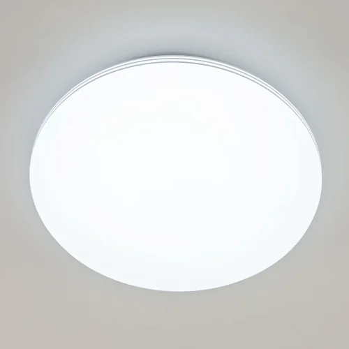 Светильник потолочный LED с пультом Симпла CL714480G Citilux белый 1 лампа, основание хром белое в стиле современный хай-тек с пультом